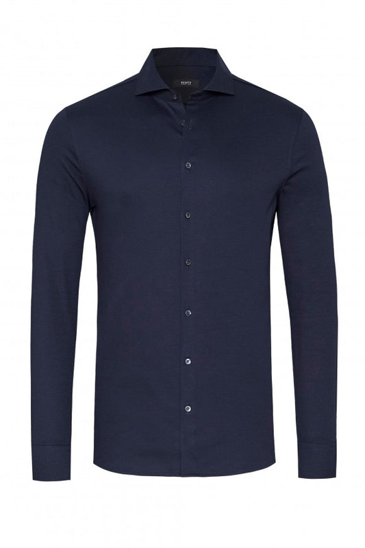 Desoto Jersey shirt Luxury Hai Navy SOLID 10008.30 kleur 051
