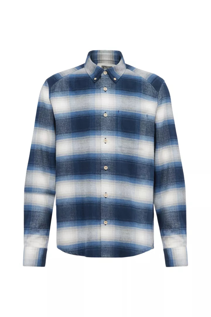 Drykorn hemd LIET 146526 kleur 3608 blauwe ruit