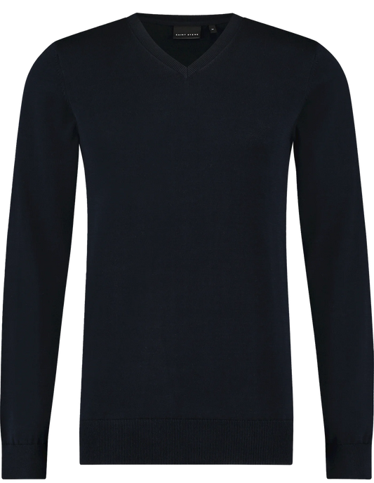Saint Steve BOB V NECK DARK NAVY trui