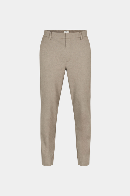 Plain broek TheoPL 438 dark sand melange