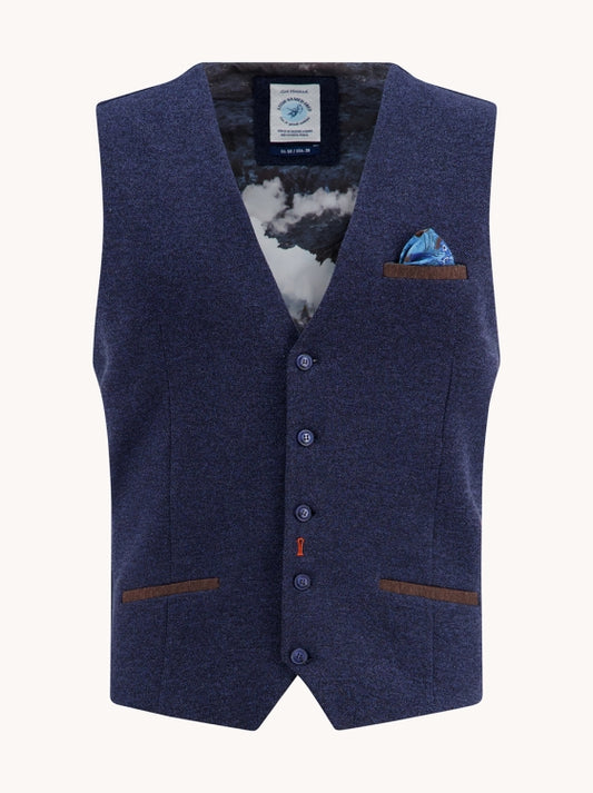 A Fish Named Fred waistcoat 32.134.604 navy pique
