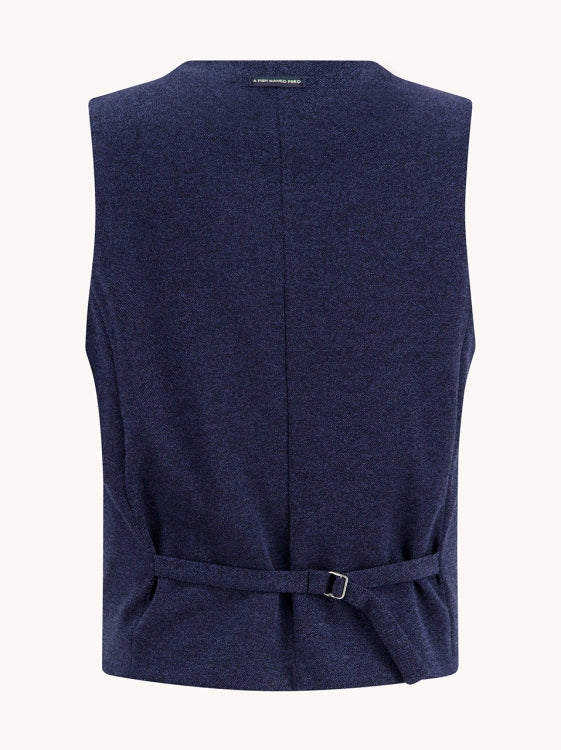 A Fish Named Fred waistcoat 32.134.604 navy pique