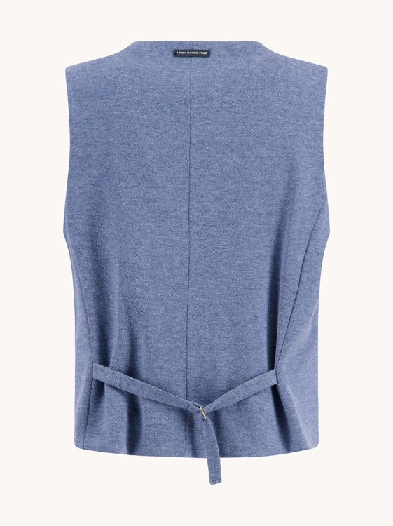 A Fish Named Fred waistcoat 32.134.608 jeans blue pique