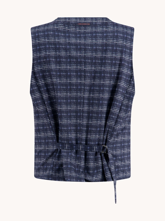 A Fish Named Fred waistcoat 32.139.600 classic blue travel check