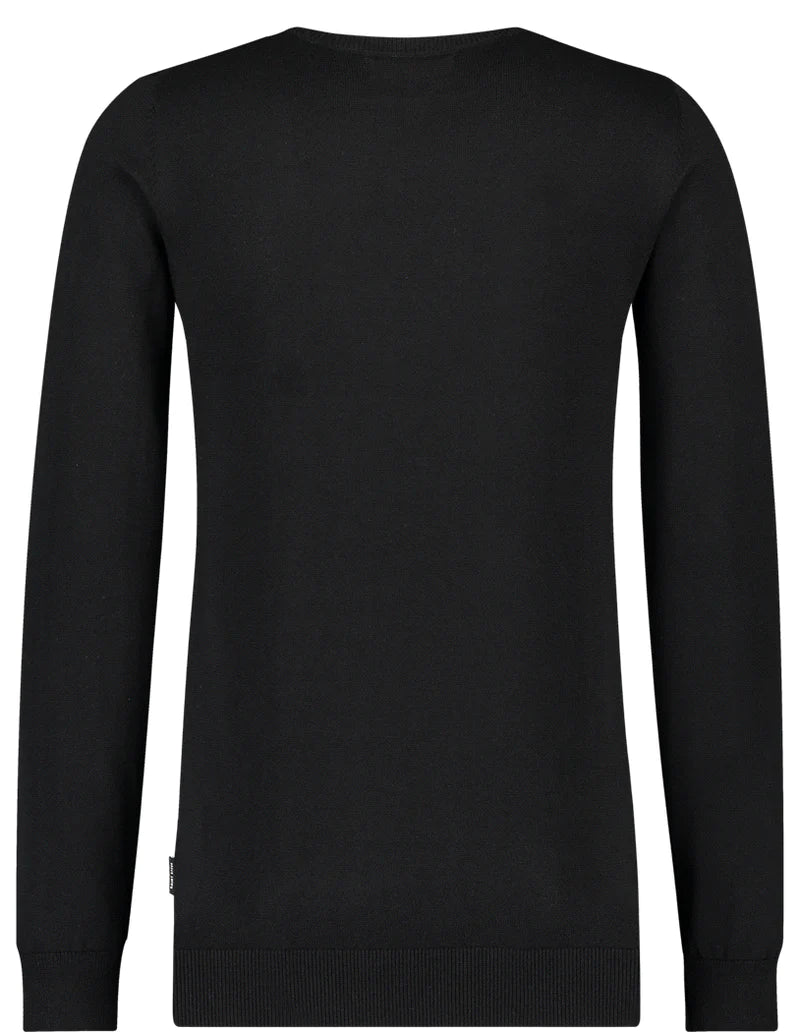 Saint Steve BART ZWART trui ronde hals