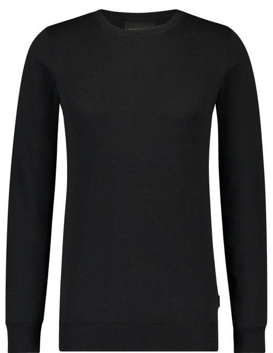 Saint Steve BART ZWART trui ronde hals