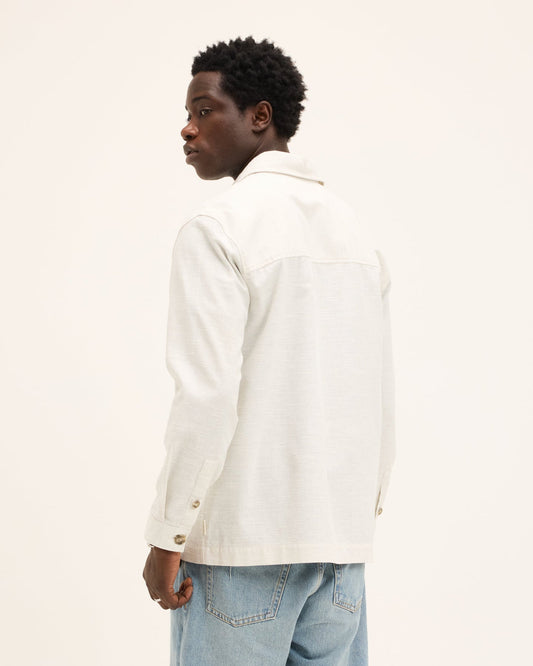 The Goodpeople vest Jonas button up jacket kleur sand