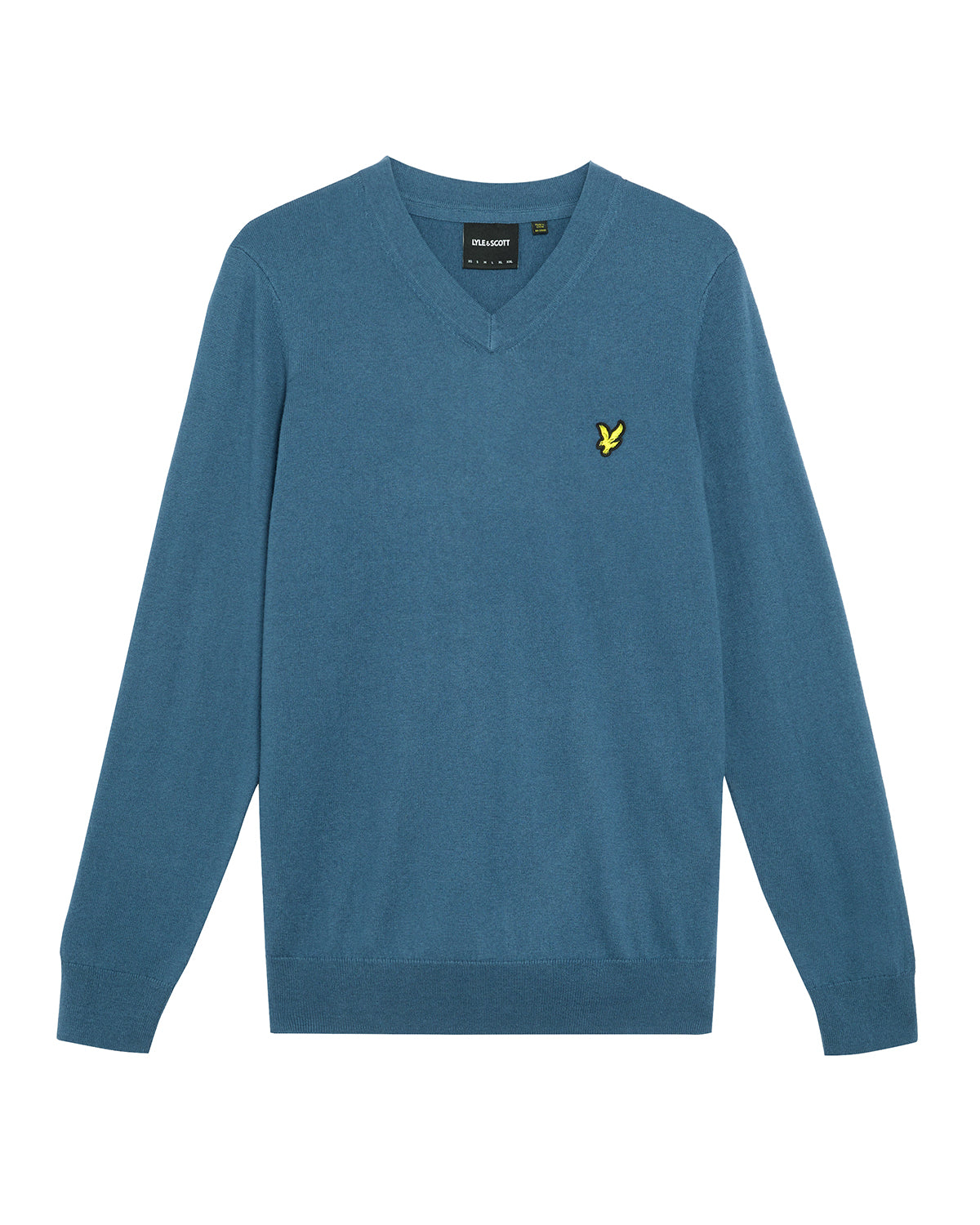 Lyle & Scott trui Vhals KN2111 kleur X862 petrolblauw