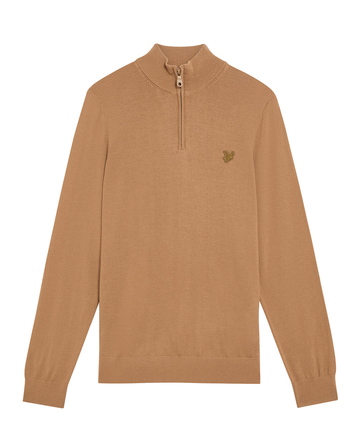 Lyle & Scott trui 1/2 zip KN2122 kleur X895 nomad bruin