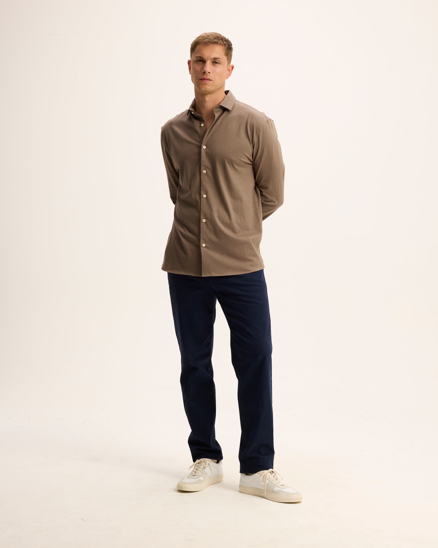 The Goodpeople hemd STIRR kleur 3205 mid brown