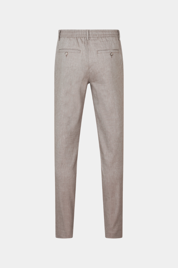Plain broek Theo kleur Walnut