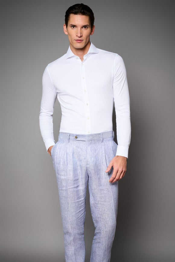 Desoto Jersey shirt  Luxury Hai white  SOLID 10008.30 kleur 001