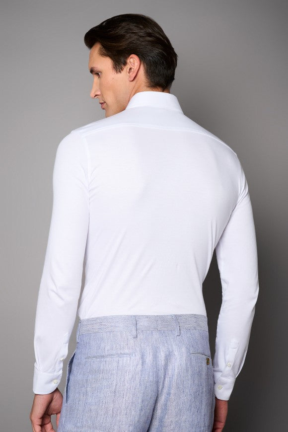 Desoto Jersey shirt  Luxury Hai white  SOLID 10008.30 kleur 001