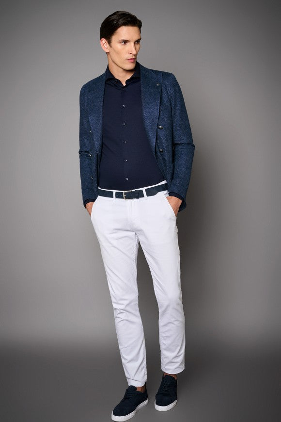 Desoto Jersey shirt Luxury Hai Navy  SOLID 10008.30 kleur 051