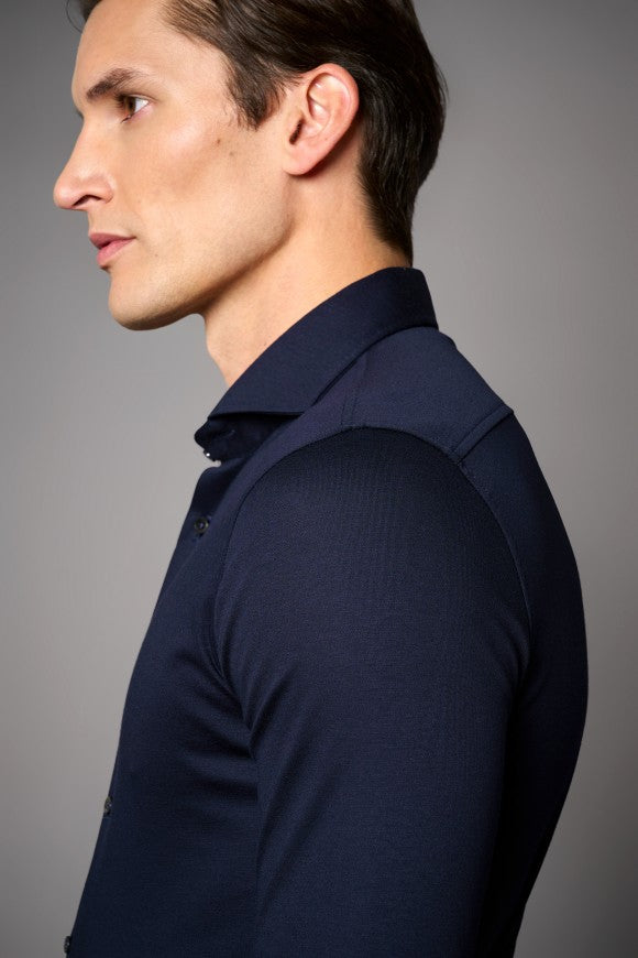 Desoto Jersey shirt Luxury Hai Navy  SOLID 10008.30 kleur 051