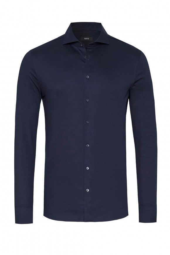 Desoto Jersey shirt Luxury Hai Navy  SOLID 10008.30 kleur 051