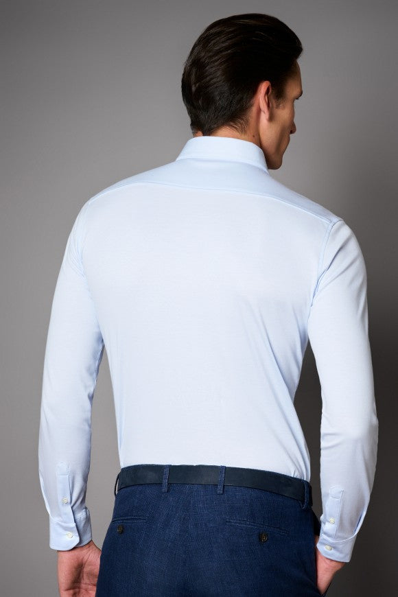 Desoto Jersey shirt Luxury Hai Light Blue  SOLID 10008.30 kleur 053