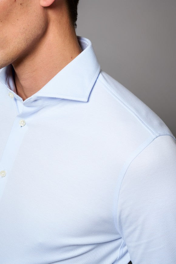 Desoto Jersey shirt Luxury Hai Light Blue  SOLID 10008.30 kleur 053