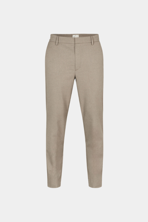 Plain broek TheoPL 438 dark sand melange