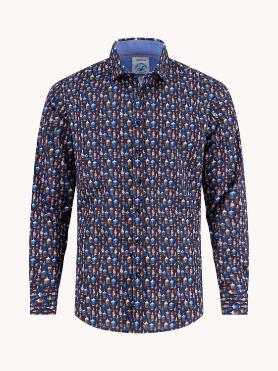 A Fish Named Fred hemd 32.001.604 navy bottle row