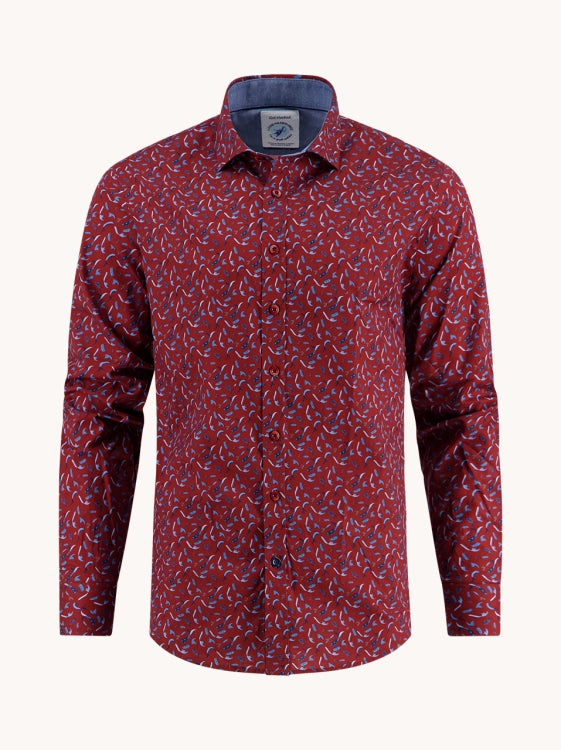 A Fish Named Fred hemd 32.003.405 burgundy fish fantasy