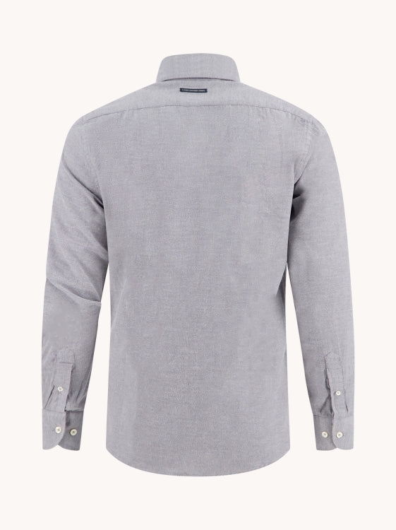 A Fish Named Fred hemd 32.021.702 dark grey brushed twill