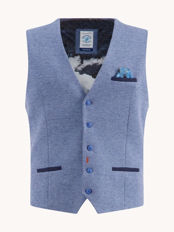 A Fish Named Fred waistcoat 32.134.608 jeans blue pique