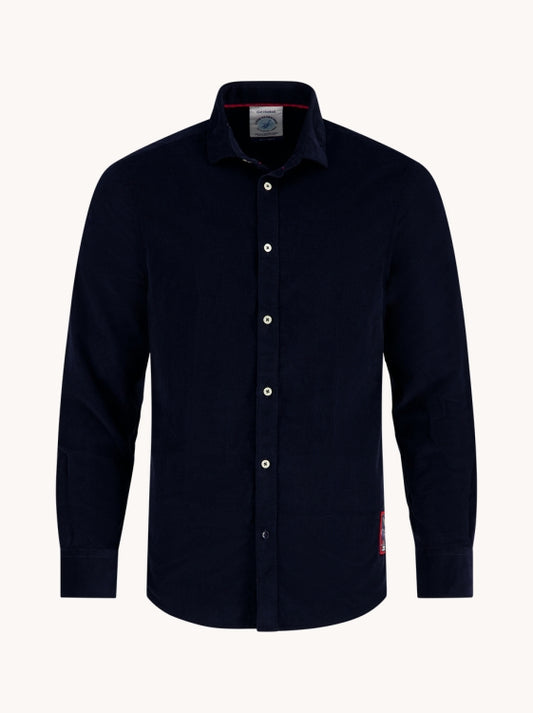 A Fish Named Fred hemd  corduroy 34.021 kleur 604 navy