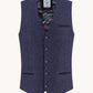 A Fish Named Fred waistcoat herringbone 34.138 kleur 604 navy