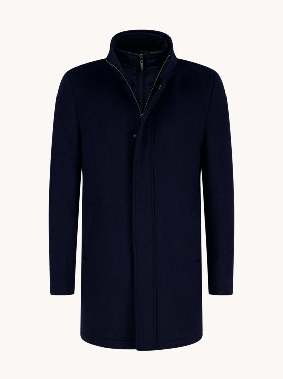 A Fish named Fred Funnel neck coat 34.165 kleur 604 navy