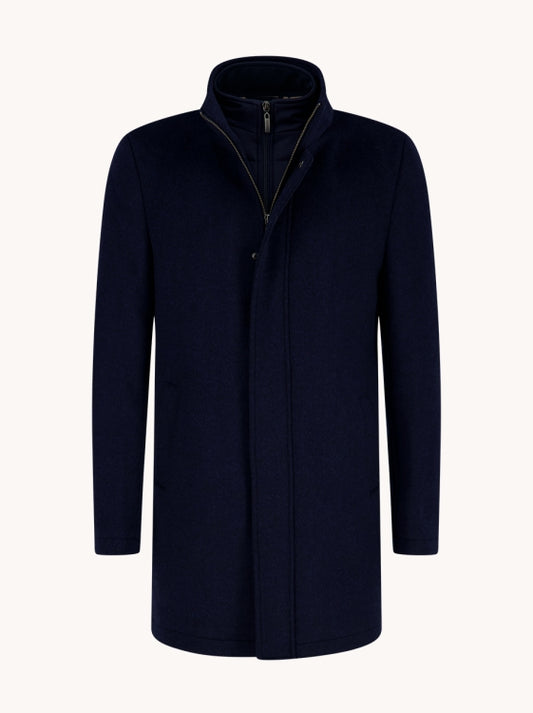 A Fish named Fred Funnel neck coat 34.165 kleur 604 navy