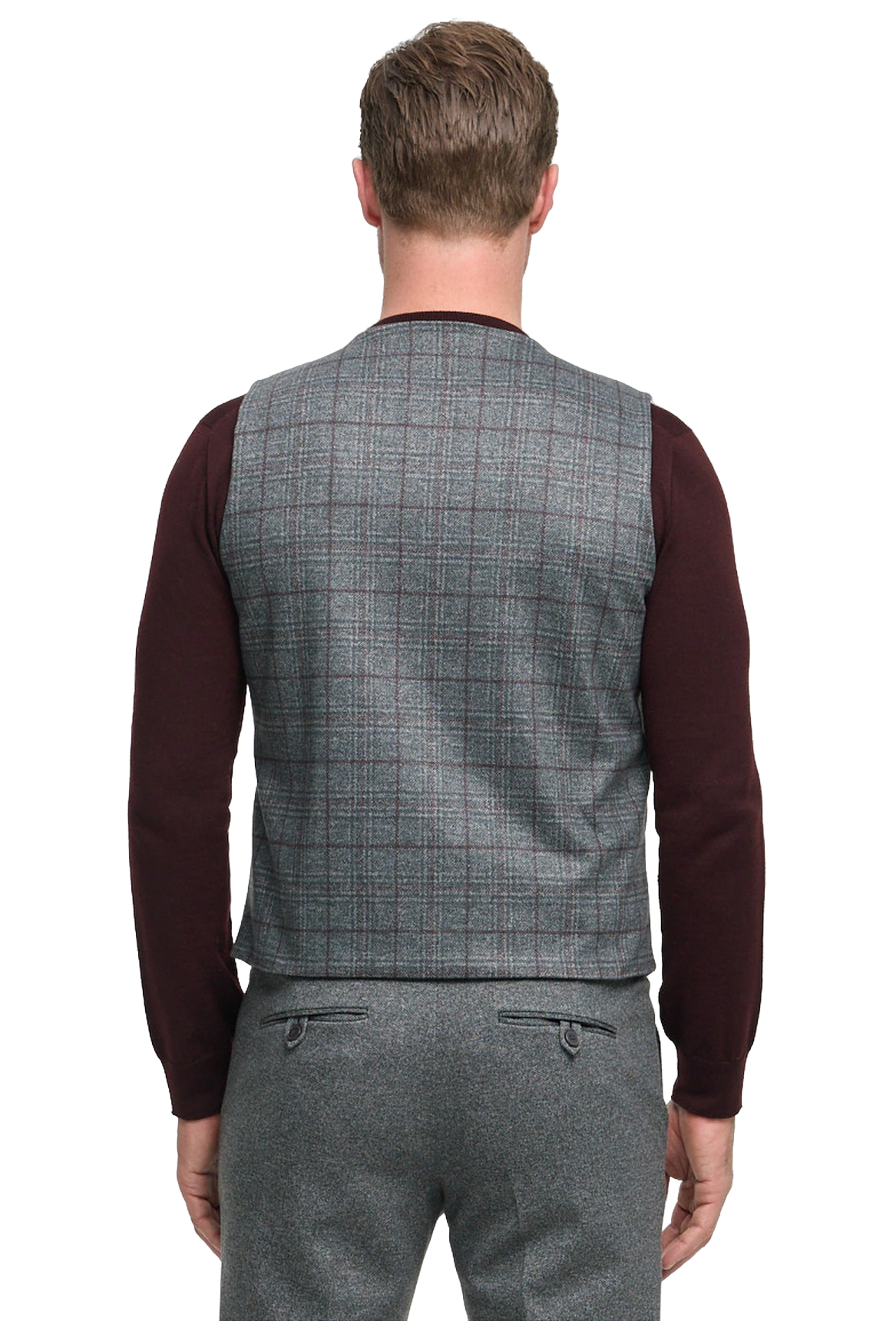 Zuitable waistcoat Diwesley 262664 kleur 370 dark grey ruit