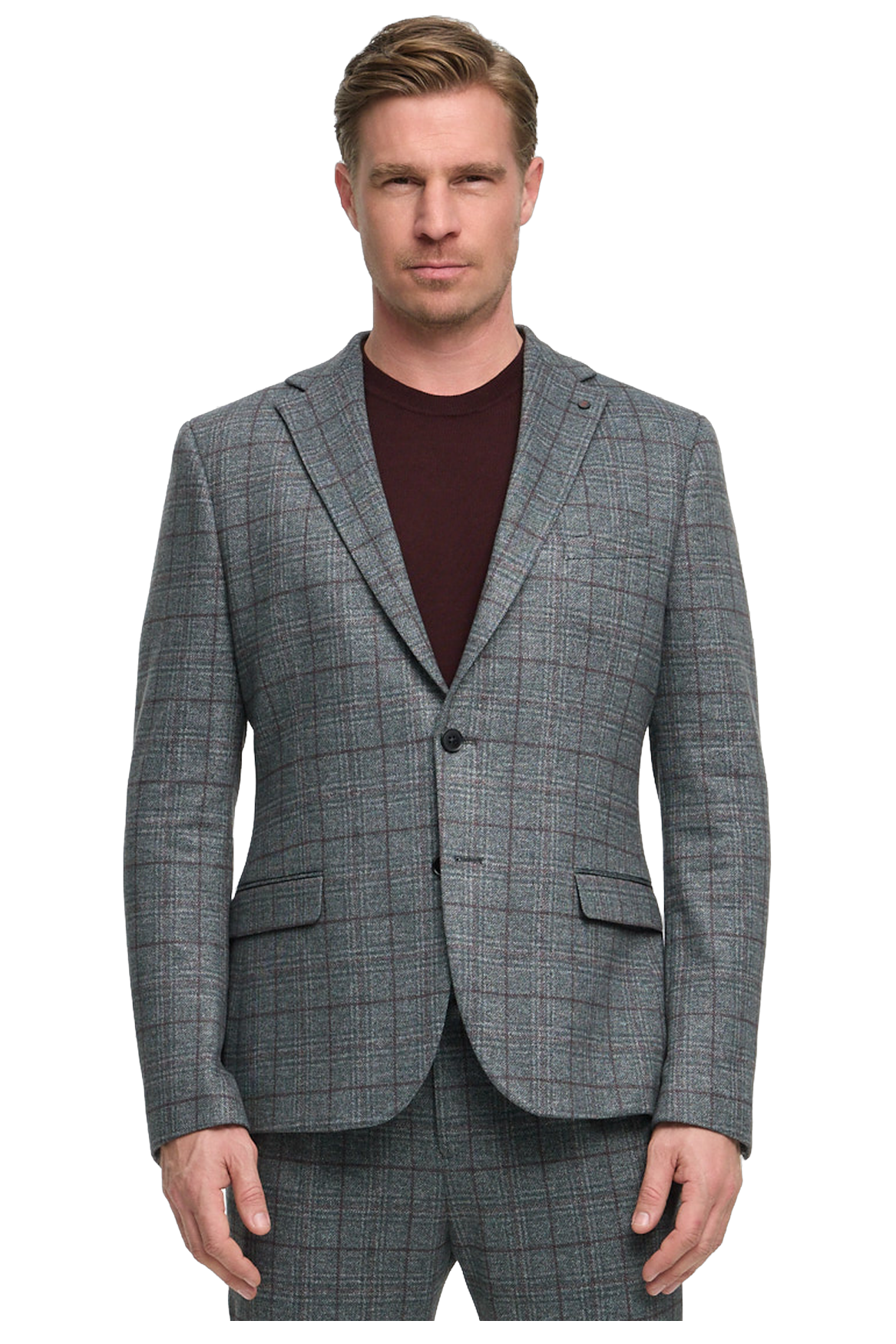 Zuitable vest Dinick 262664 kleur 370 dark grey ruit