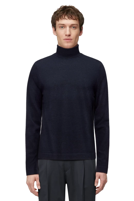 DRYKORN Joey 420002 trui met col kleur blauw 3100