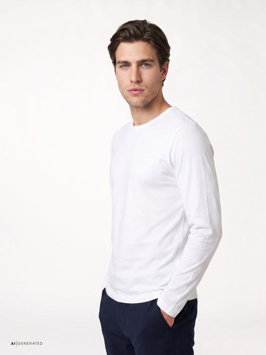 Desoto tshirt long sleeves 53572 kleur wit