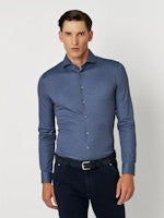 Desoto hemd Luxury Hai 67008 kleur 750 marine twill