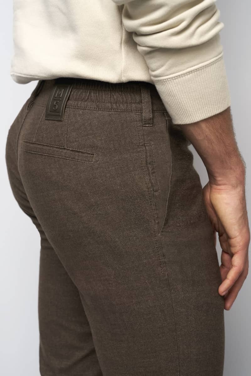 M5 Meyer broek 6198-29 casual cord dark green