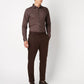Desoto hemd Casual Kent 98228 kleur 877 navy brown leaves