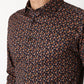 Desoto hemd Casual Kent 98228 kleur 877 navy brown leaves