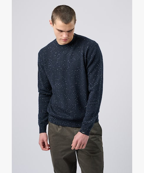 Antwrp trui BKW098R-L219 Neppy Yarn Crewneck kleur 407 ink blue