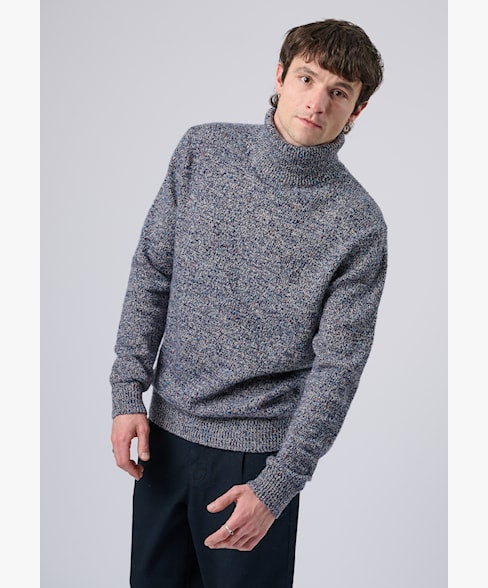 Antwrp Turtleneck BKW098T-L219M kleur 407 ink blue melange