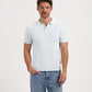 Saint Steve knitted polo Chris kleur misty blue