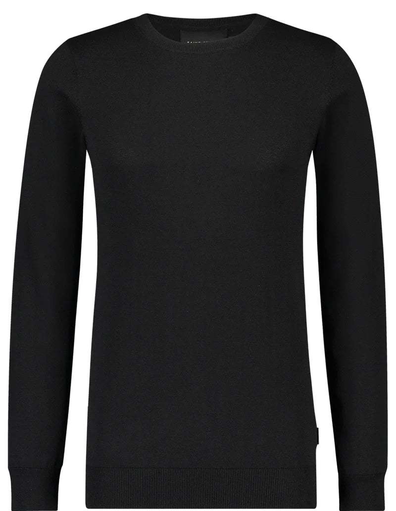 Saint Steve BART ZWART trui ronde hals