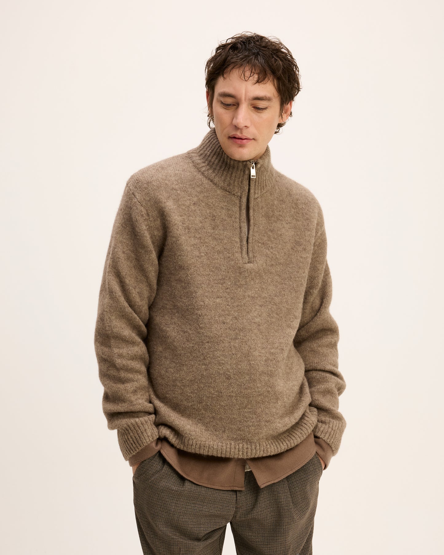 The Goodpeople trui KOMFY kleur 3205 mid brown