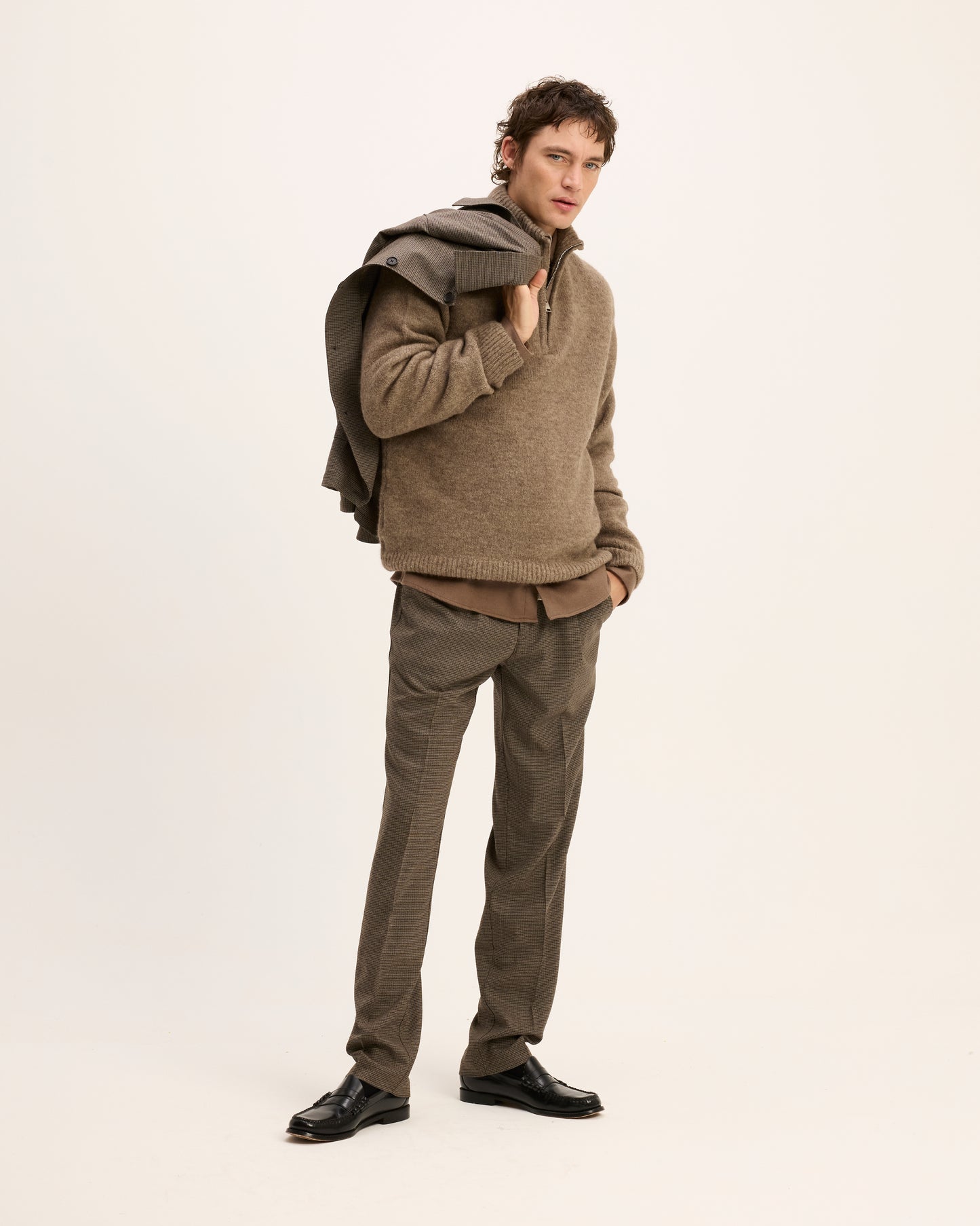 The Goodpeople trui KOMFY kleur 3205 mid brown