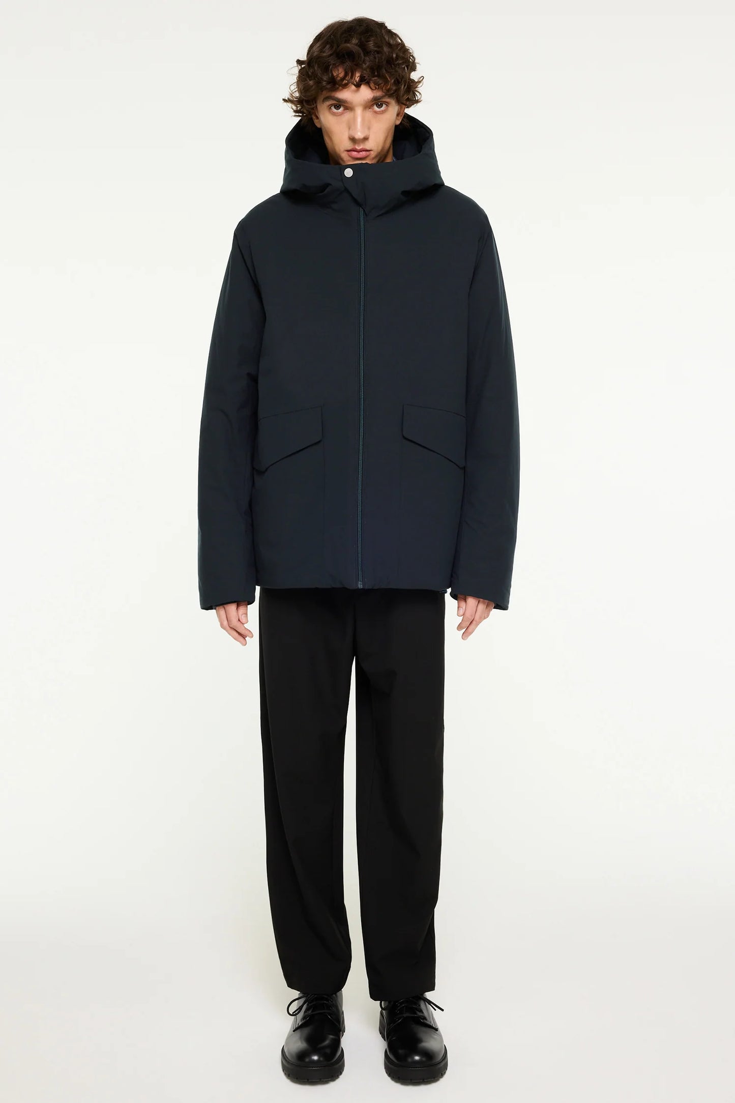 Elvine parka Letho kleur navy