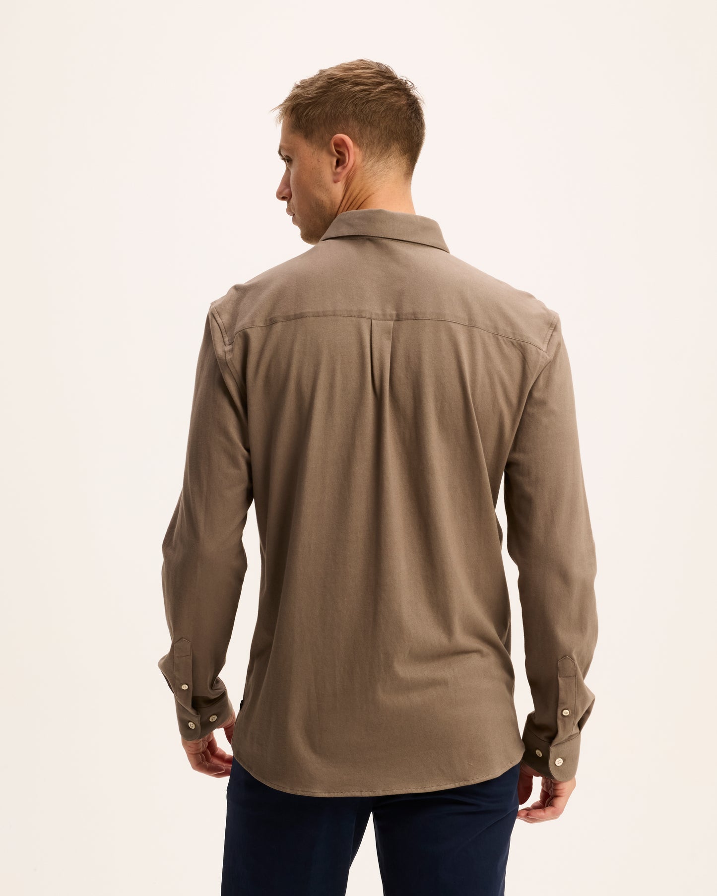 The Goodpeople hemd STIRR kleur 3205 mid brown