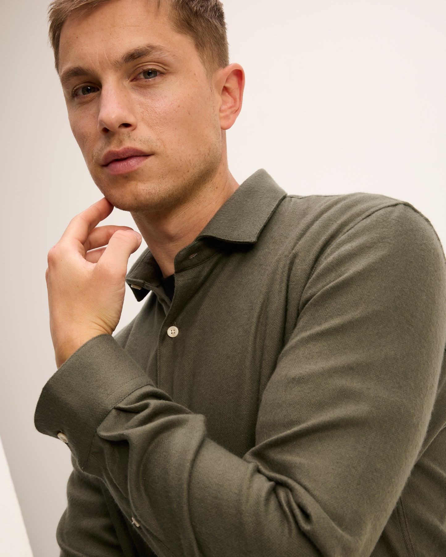 The Goodpeople hemd STORM kleur 8490 dark khaki
