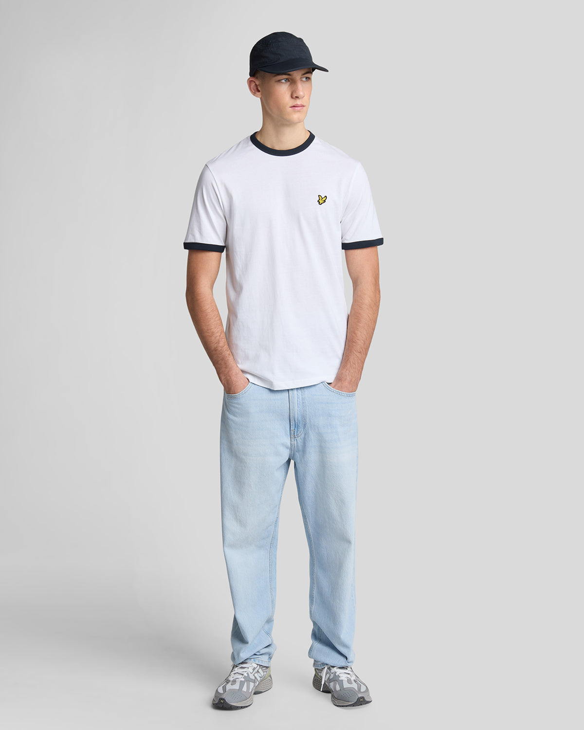 Lyle & Scott tshirt contrast TS 2201 V kleur X187 wit