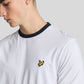 Lyle & Scott tshirt contrast TS 2201 V kleur X187 wit